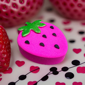 Cotton Candy Strawberry Bath Bomb