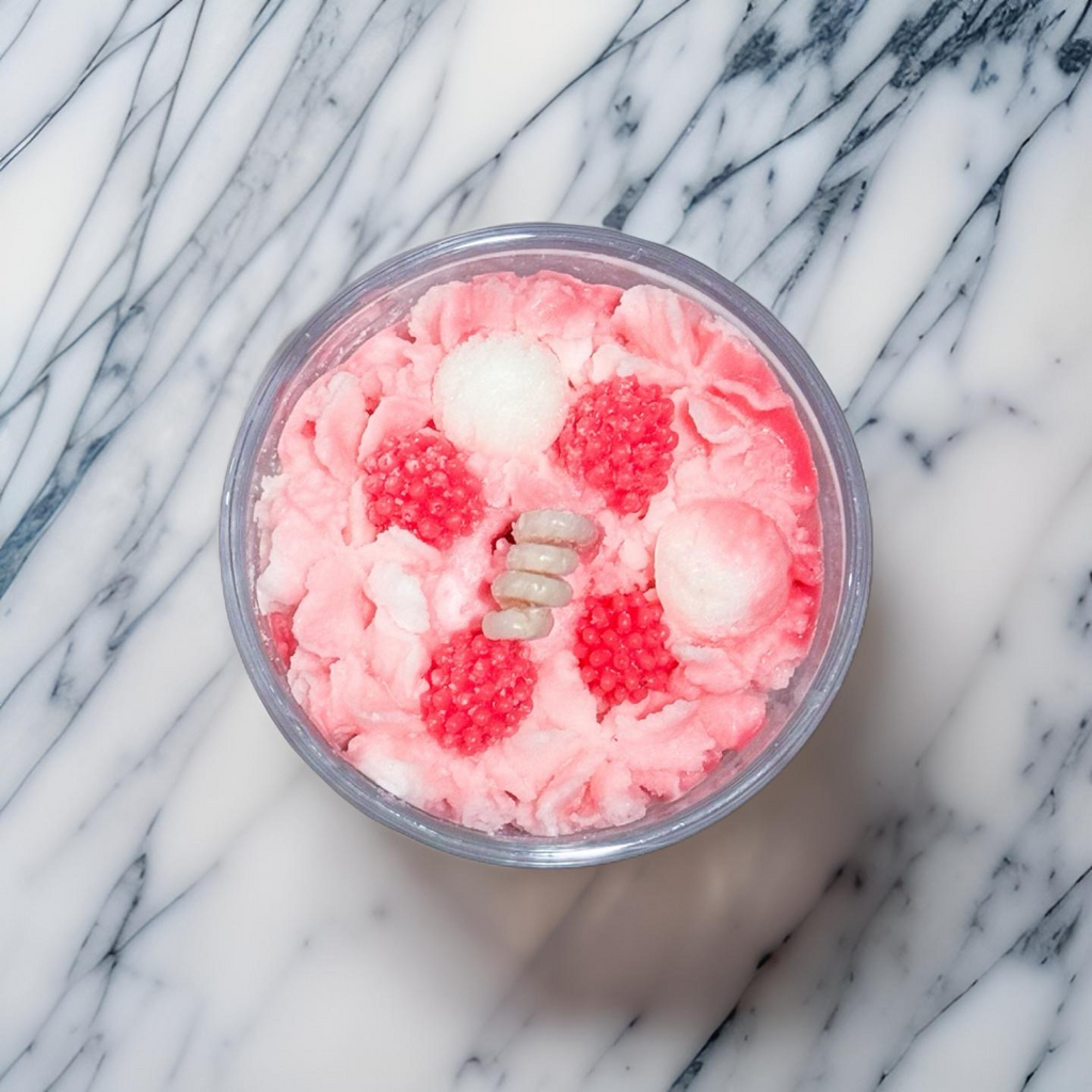 Strawberry Lychee Dessert Candle - Medium