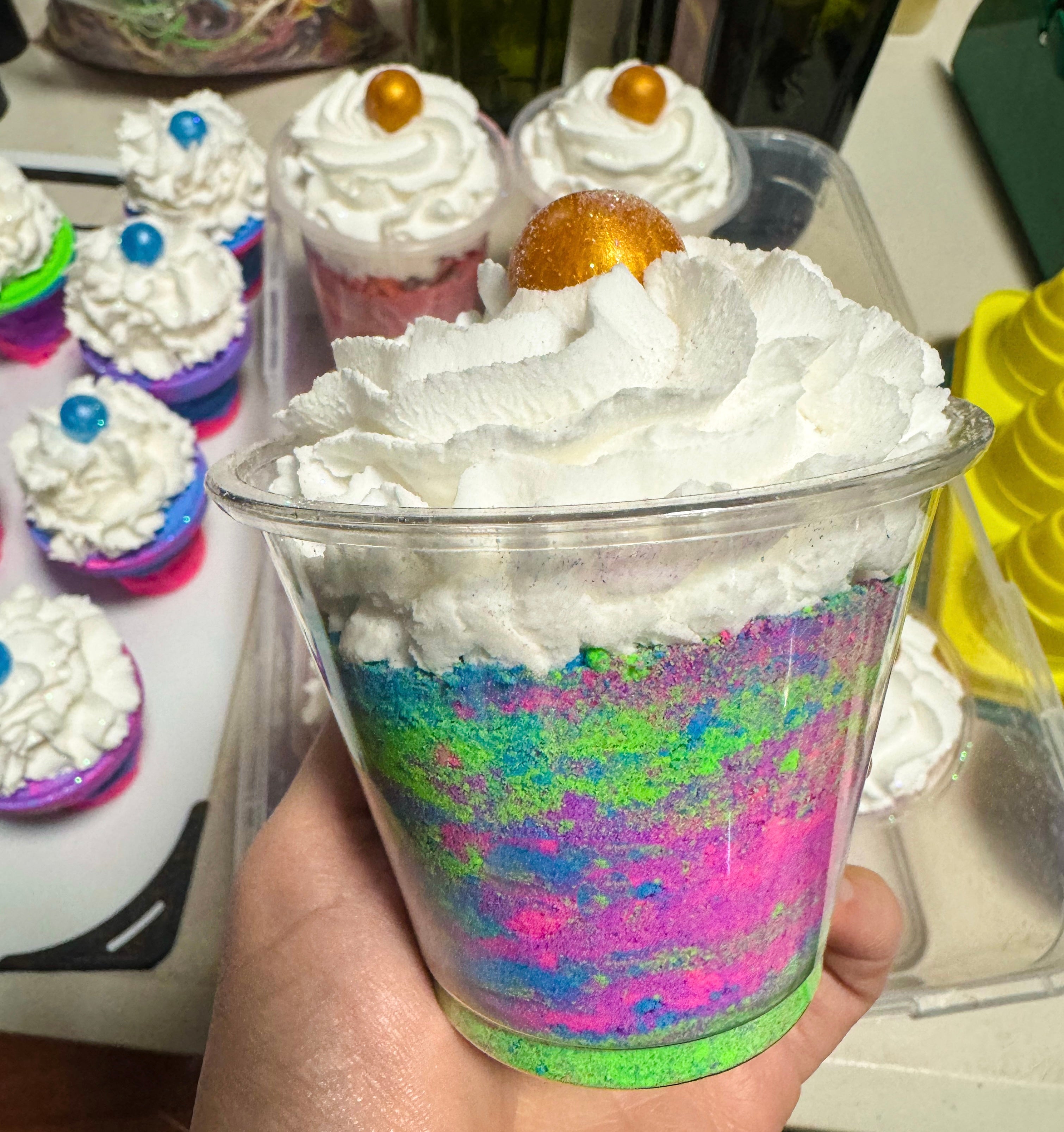 Sparkling Cola Milk Shake Bath Bomb with Bubble Frosting