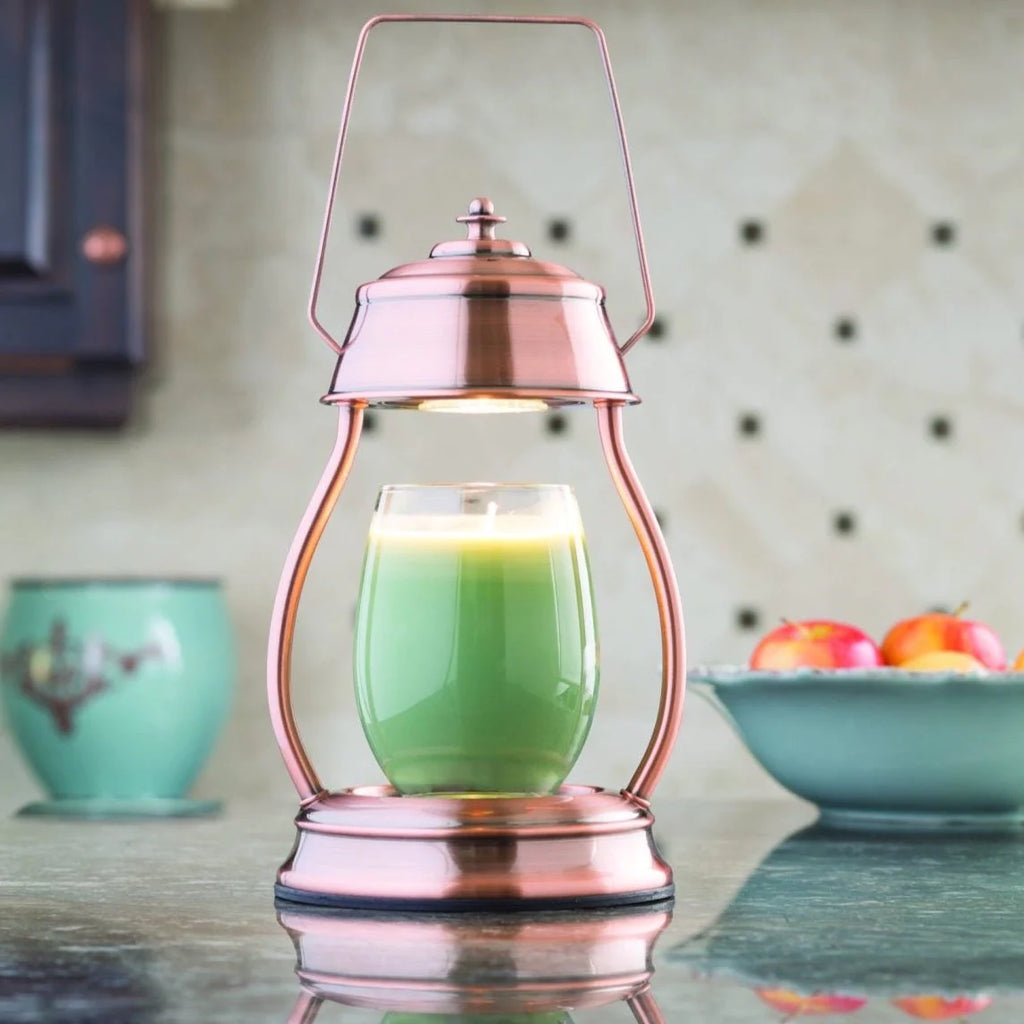 Copper Hurricane Lantern Candle Warmer